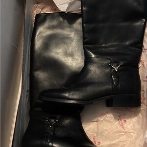 Black Leather Women's Boots